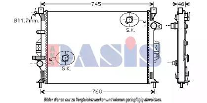 AKS Dasis 092027N Радіатор охолодження двигуна