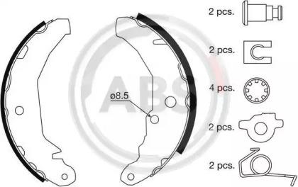 A.B.S. 8804 Колодки гальмівні A.B.S. 8804 Колодки гальмівні