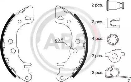 A.B.S. 8833 Колодки гальмівні