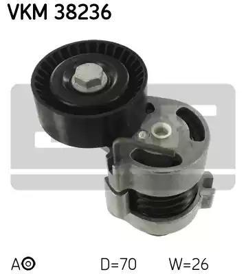 SKF VKM 38236 Ролик натяжний ременя поліклинового