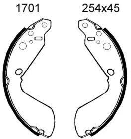 BSF 6514 Комплект колодок циліндрів і пружин барабанного гальма