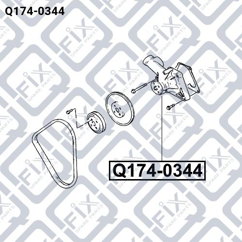 Q-FIX Q1740344 Насос охолоджуючої рідини Q-FIX Q1740344 Насос охолоджуючої рідини