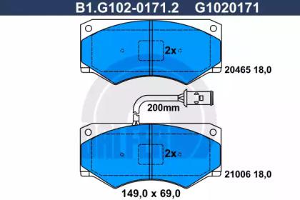 Galfer B1.G102-0171.2 Brake pads Galfer B1.G102-0171.2 Brake pads