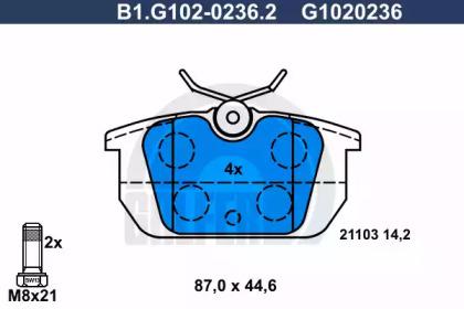 Galfer B1.G102-0236.2 Brake pads Galfer B1.G102-0236.2 Brake pads