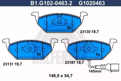 Galfer B1.G102-0463.2 Brake pads