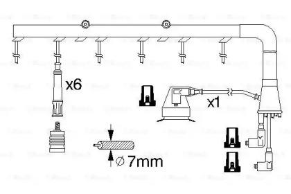 Bosch 0 986 356 322 Zuendkabel Bosch 0 986 356 322 Zuendkabel