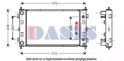 AKS Dasis 520500N Радіатор охолодження двигуна AKS Dasis 520500N Радіатор охолодження двигуна