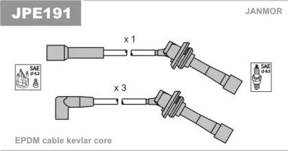 Janmor JPE191 Дроти високовольтні системи запалювання Janmor JPE191 Дроти високовольтні системи запалювання