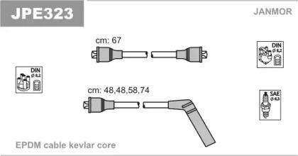 Janmor JPE323 Дроти високовольтні системи запалювання Janmor JPE323 Дроти високовольтні системи запалювання