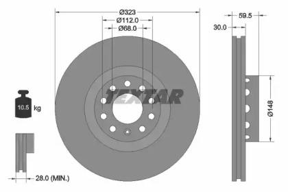 Textar 92122103 Brake disc Textar 92122103 Brake disc