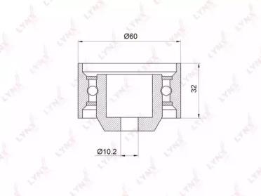 Lynxauto PB-3014 Ролик обводной ремня грм