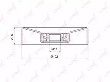 Lynxauto PB-5033 Ролик натяжной