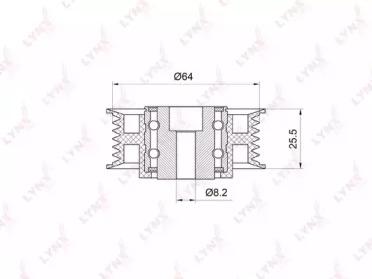 Lynxauto PB-7016 Ролик направляючий Lynxauto PB-7016 Ролик направляючий