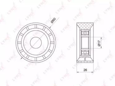 Lynxauto PB-7027 Ролик направляючий Lynxauto PB-7027 Ролик направляючий
