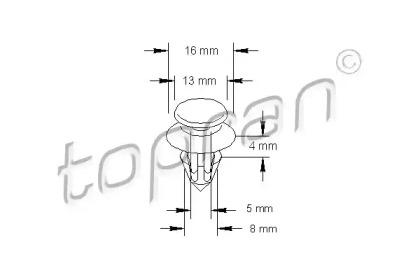 Topran 205 808 Втулка резинова