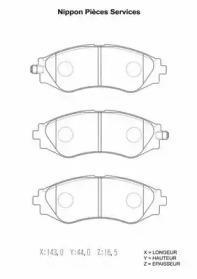 NPS D360O03 Колодки гальмівні NPS D360O03 Колодки гальмівні