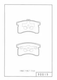NPS D360U15 Колодки гальмівні NPS D360U15 Колодки гальмівні