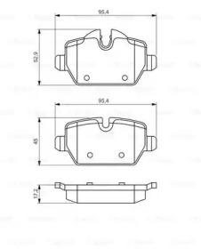 Bosch 0 986 494 461 Brake pads