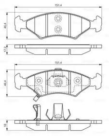 Bosch 0 986 494 547 Brake pads