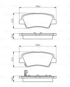 Bosch 0 986 494 557 Brake pads