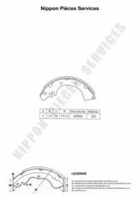 NPS M350I27 Колодки тормозные NPS M350I27 Колодки тормозные