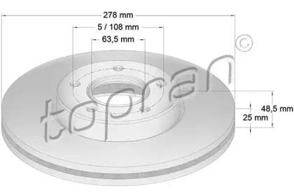 Topran 302 335 Brake disc