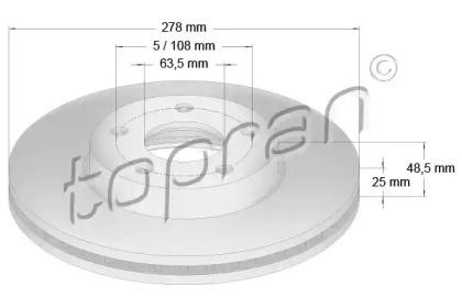 Topran 304 728 Brake disc