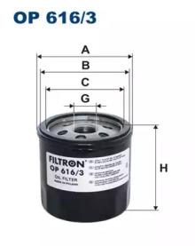 Filtron OP616/3 Oil filter