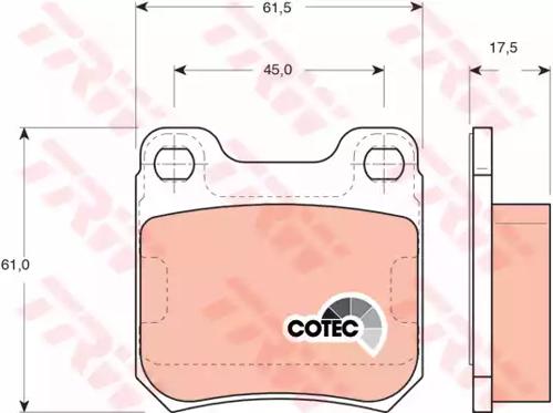 TRW GDB1302 Колодки гальмівні TRW GDB1302 Колодки гальмівні