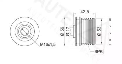 Autex 654362 Механізм вільного ходу генератора