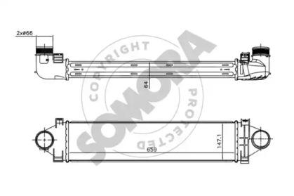 Somora 150245A Радіатор інтеркулера Somora 150245A Радіатор інтеркулера