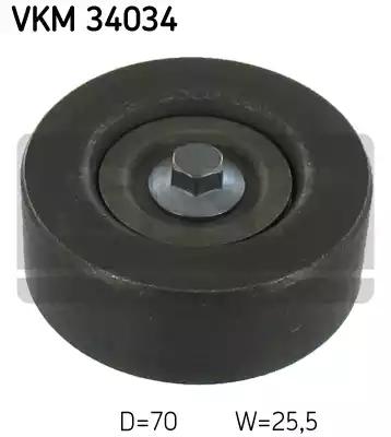 SKF VKM 34034 Ролик натяжний ременя поліклинового SKF VKM 34034 Ролик натяжний ременя поліклинового