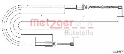 Metzger 106697 Brake cable Metzger 106697 Brake cable