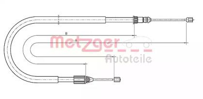 Metzger 106698 Brake cable Metzger 106698 Brake cable