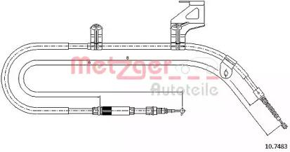 Metzger 107483 Brake cable Metzger 107483 Brake cable