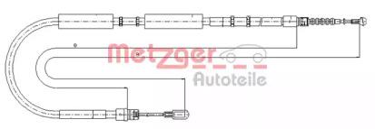 Metzger 107536 Brake cable Metzger 107536 Brake cable