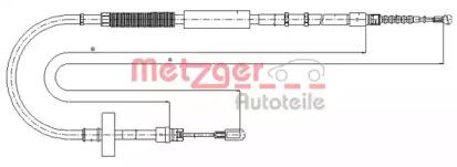 Metzger 107537 Brake cable Metzger 107537 Brake cable