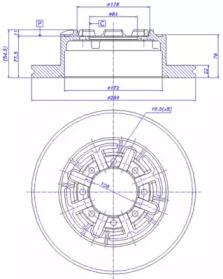 CAR 142197 Диск гальмівний CAR 142197 Диск гальмівний