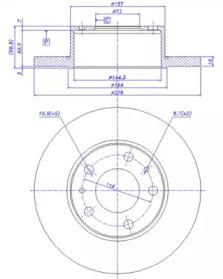 CAR 142199 Brake disc