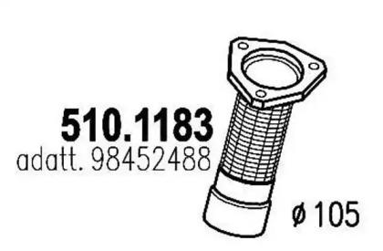 Asso 510.1183 Exhaust pipe