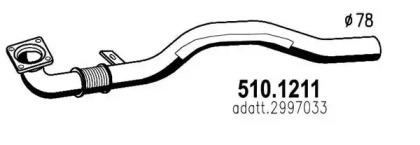 Asso 510.1211 Exhaust pipe Asso 510.1211 Exhaust pipe