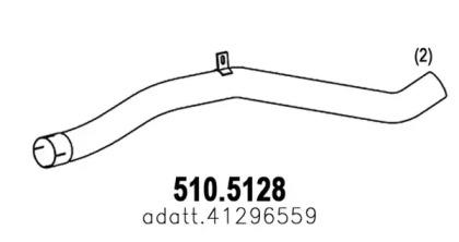 Asso 510.5128 Exhaust pipe