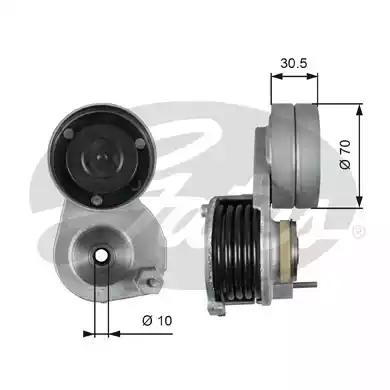 Gates T38664 Натягувач ременя поліклинового Gates T38664 Натягувач ременя поліклинового