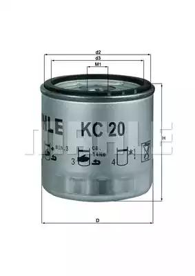 Mahle Original KC 20 Fuel filter Mahle Original KC 20 Fuel filter