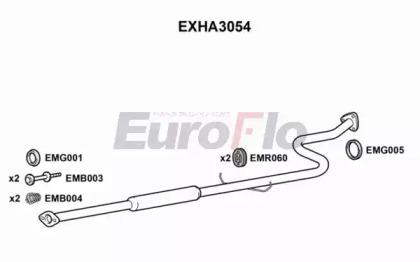 Euroflo EXHA3054 Средний глушитель выхлопных газов Euroflo EXHA3054 Средний глушитель выхлопных газов
