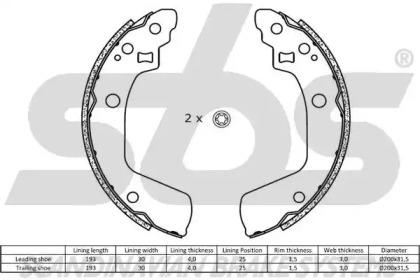 S.B.S. 18492752806 Колодки гальмівні