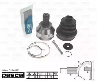 Pascal G1G039PC Шрус Pascal G1G039PC Шрус