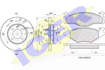 Icer 30459-3975 Brake set discs pads Icer 30459-3975 Brake set discs pads