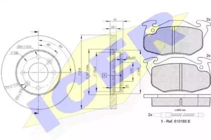 Icer 30633-6572 Комплект гальмівних дисків з колодками Icer 30633-6572 Комплект гальмівних дисків з колодками