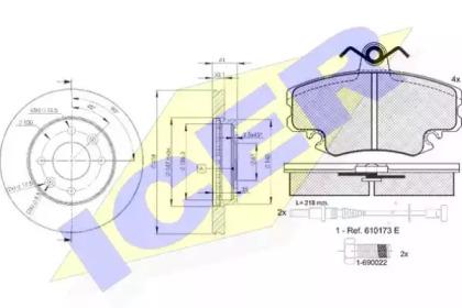 Icer 30993-6572 Комплект гальмівних дисків з колодками